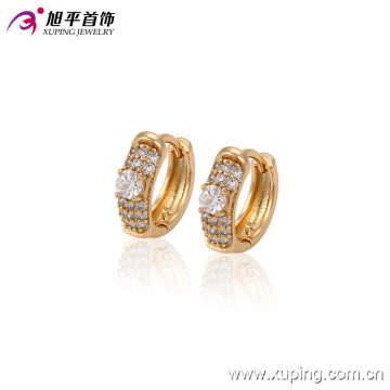 90370 xuping latest fashion crystal hoop copper alloy earring for ladies